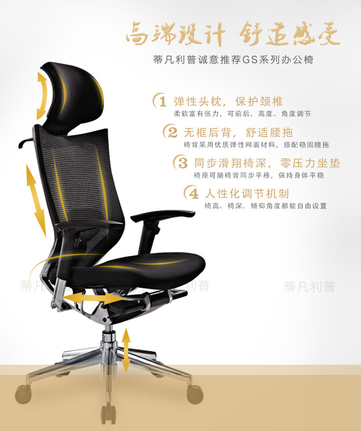 上海办公家具&mdash;&mdash;GS系列人体工学椅、大班椅02.jpg