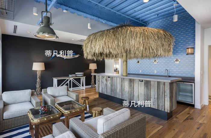 办公家具定制-海岸风的主题办公空间，让休闲变得度假般舒适